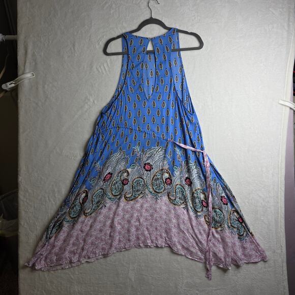 Intimately FreePeople L Slip Asymmetrical Hem tie rendezvous dress. Sexy. Flowy - Picture 3 of 12